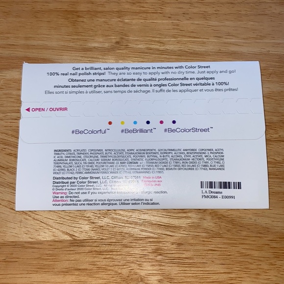 “LA Dreams” Color Street, Retired, 100% Nail Polish Strips - Picture 2 of 5